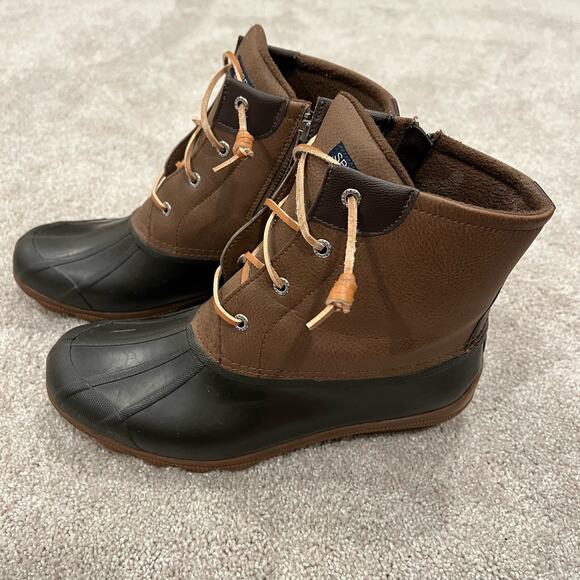 Sperry Women's Syren Gulf Duck Boot Brown Waterproof Rubber Zipper Side Size 10M - Picture 3 of 7